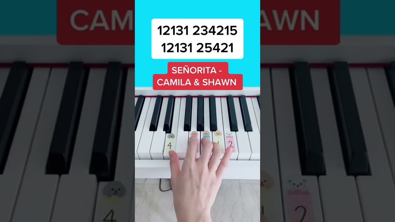 Se&ntilde;orita - Camila Cabello & Shawn Mendes (Piano Tutorial) #easypianotutorial #pianobeginner