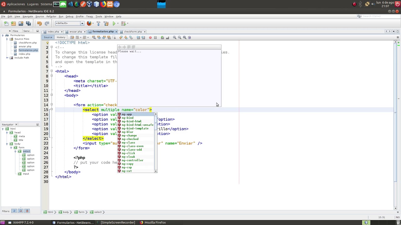Php formularios select