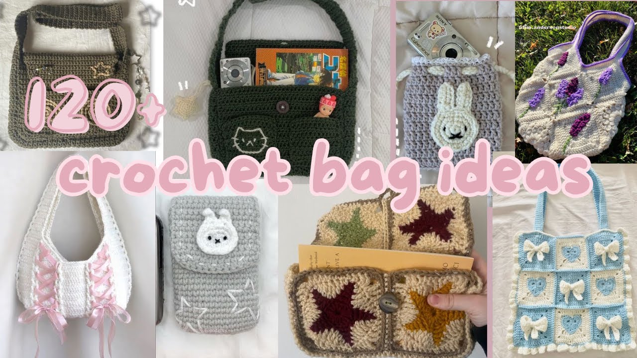 120+ Crochet Bag Ideas *pouches, messengerbags, tote bags, purses*