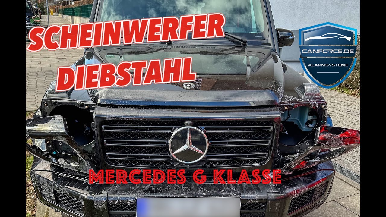 DIEBE UNTERWEGS😱SCHEINWERFER DIEBSTAHL AN MERCEDES G KLASSE 2023 - SCHUTZ DURCH AUTO ALARMANLAGE