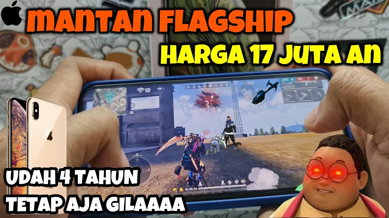 iPhone XS Ram 4GB Gameplay Test Free Fire Max || Handcam || Apple A12 Bionic (7nm) | Li-Ion 2658 mAh
