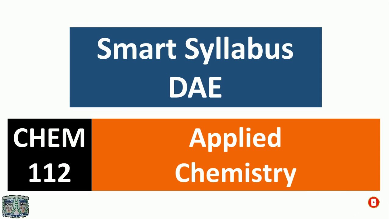 CHEM-112 || Applied Chemistry || Smart Syllabus