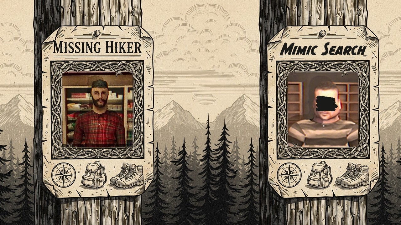 TwoFer Day!  We Have A MISSING HIKER ...  and ... We Are Conducting A MIMIC SEARCH