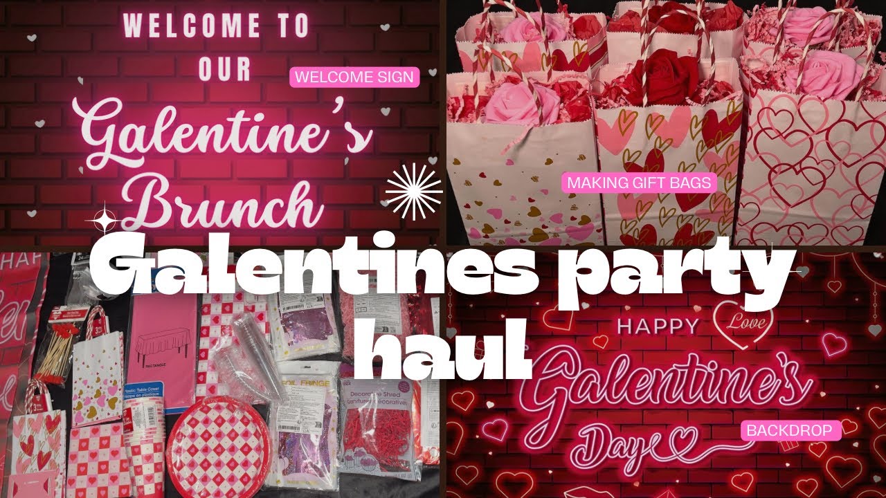 🎀1st Galentines🎀 party Haul + Make Gift Bags