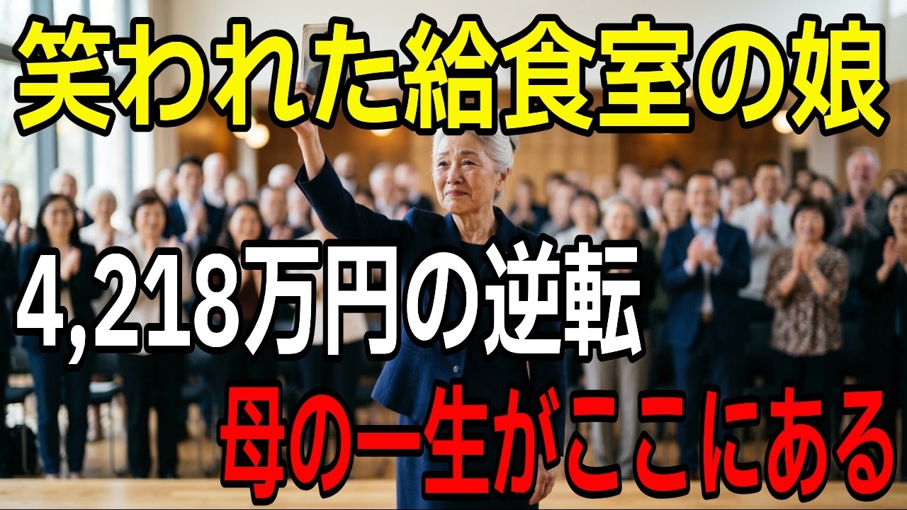 4218万円。給食室で働いた母が、娘のために残したもの【感動・涙・逆転】」