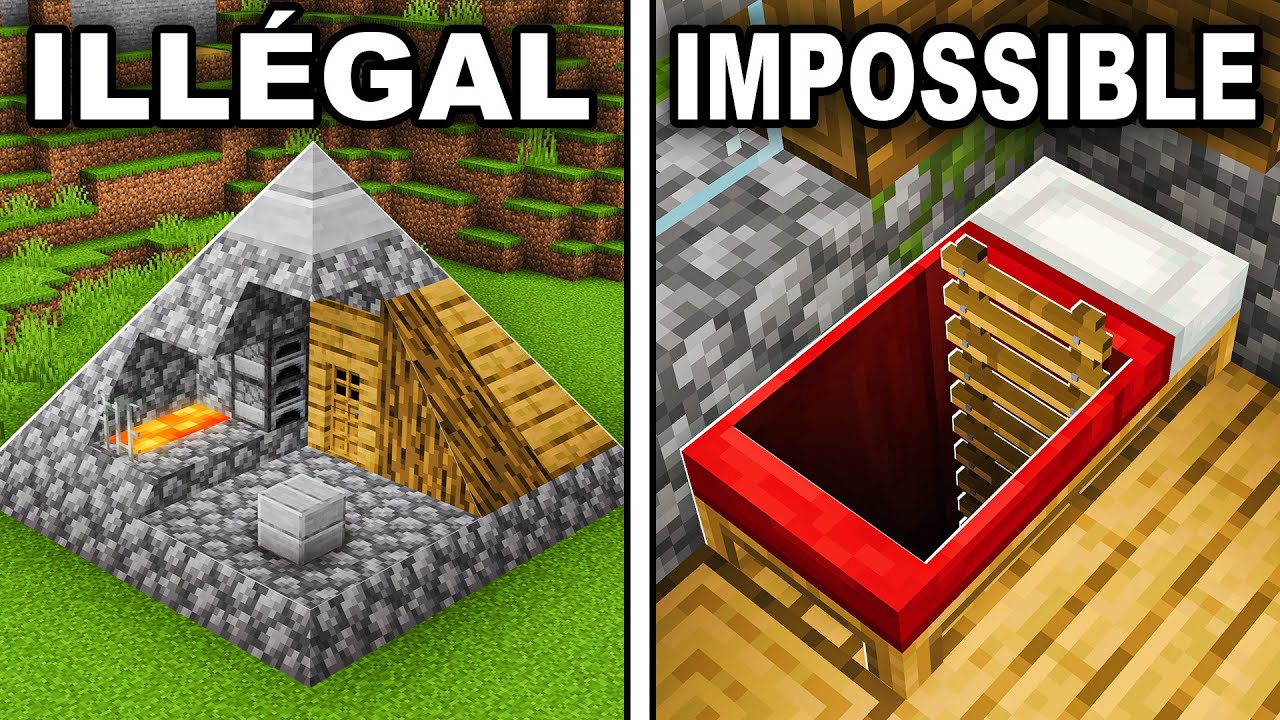 5 BASES ILL&Eacute;GALES que TU PEUX FAIRE sur Minecraft !
