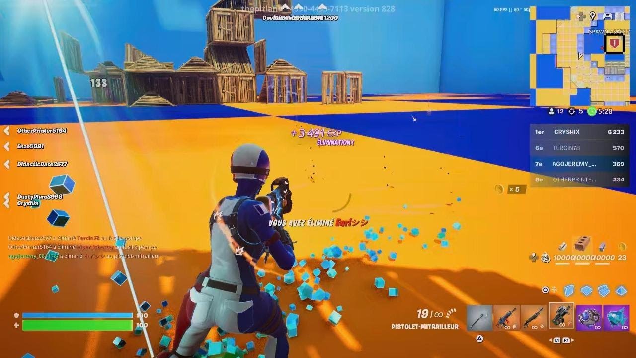 Je joue à Fortnite sur PS5.