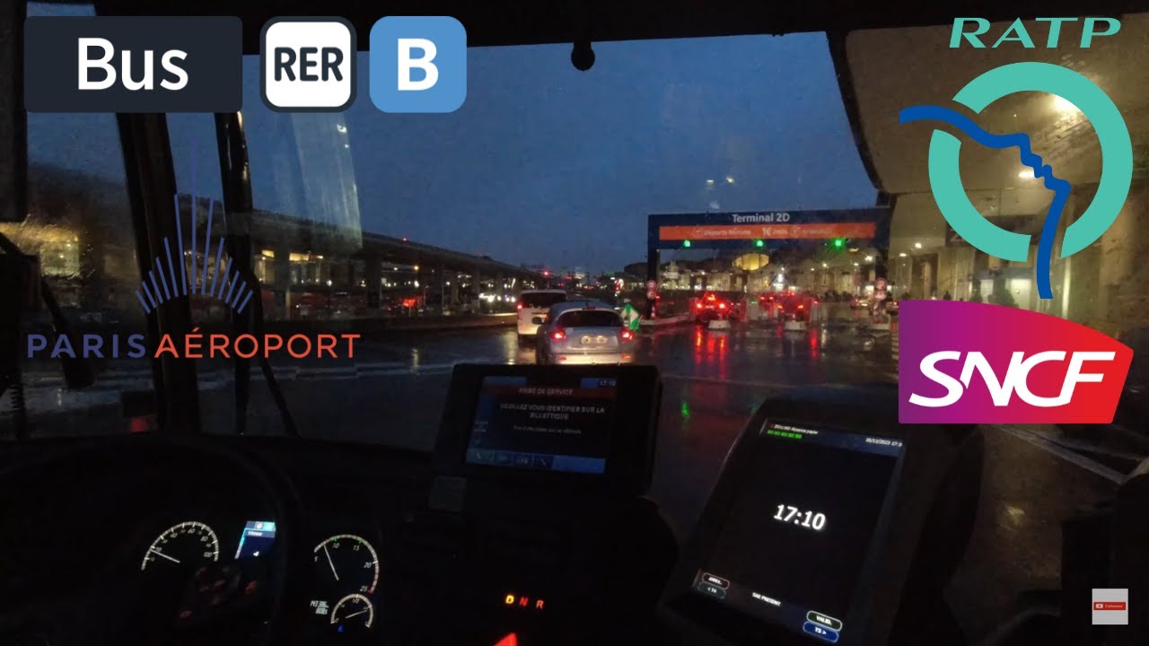 Navette/Shuttle RER B | Gare de Mitry-Claye - Aéroport Charles de Gaulle 1 - 4K60FPS