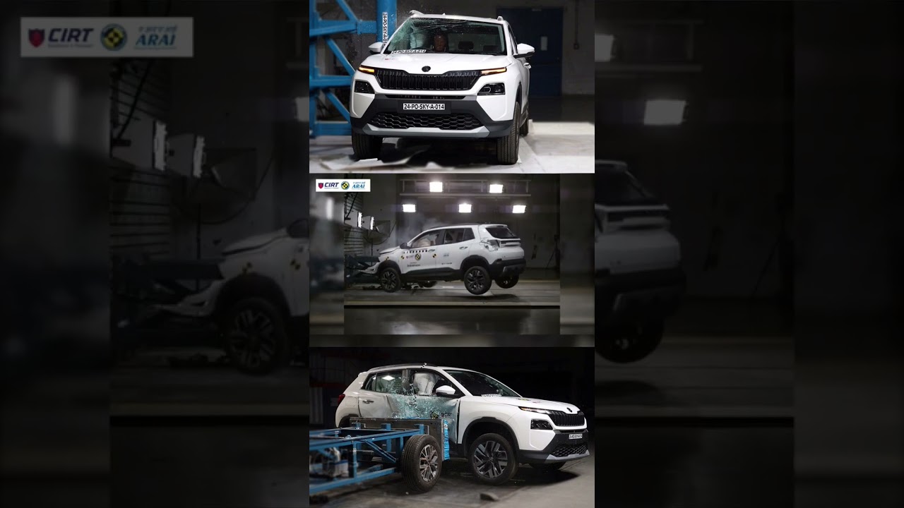 5-star crash test rating for Skoda Kylaq in the latest round of Bharat NCAP crash tests.