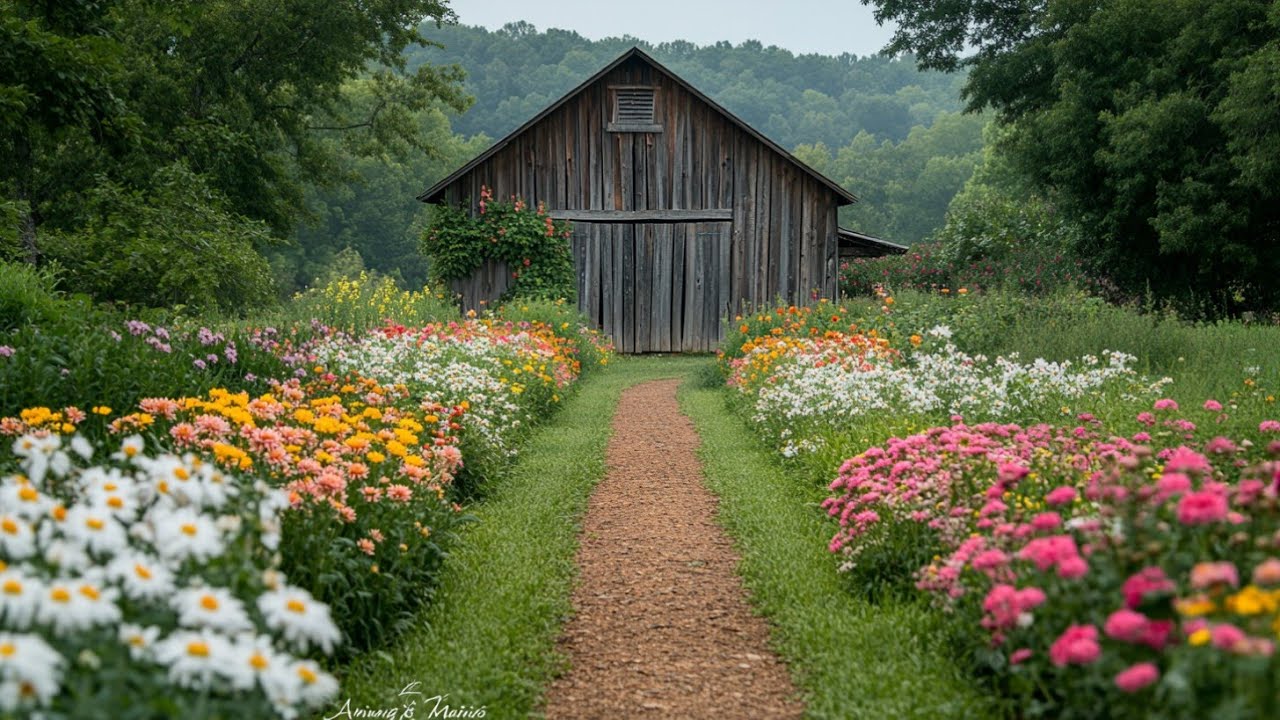 Country Barn Serenity With Nature Sounds & Relaxing Music 🌻 Beautiful Piano For Sleep & Peace