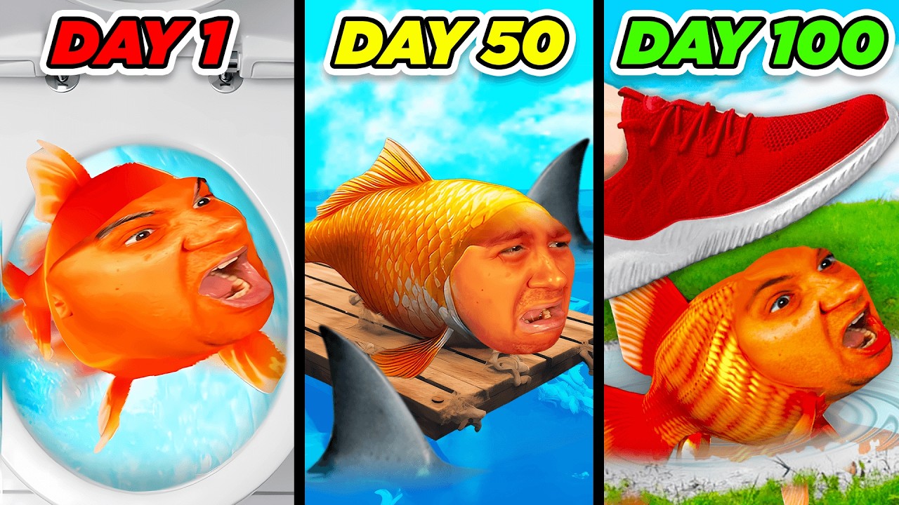 Surviving 100 Days as a Fish!