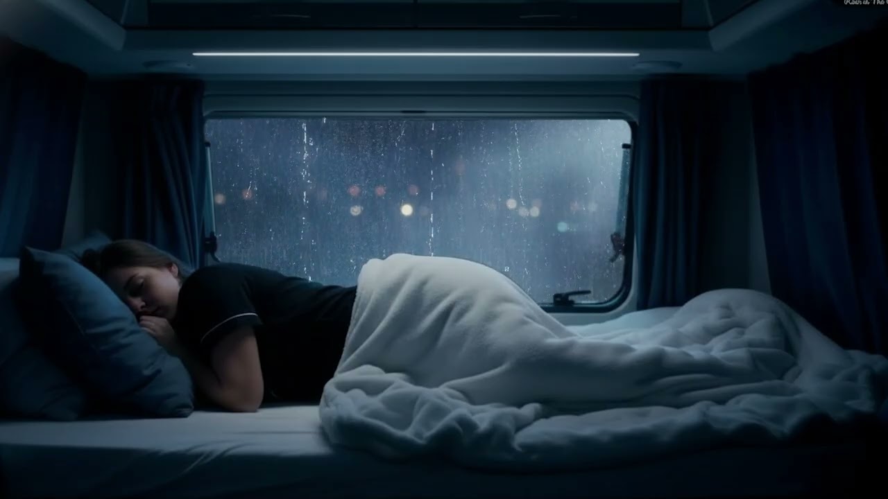 Rain on Car Window 🚗 Heavy Rain & Thunder Sounds for Deep Sleep | Cozy Night Storm Ambience