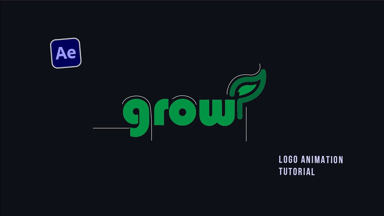 Simple stroke path logo reveal animation in after effects cc 2024