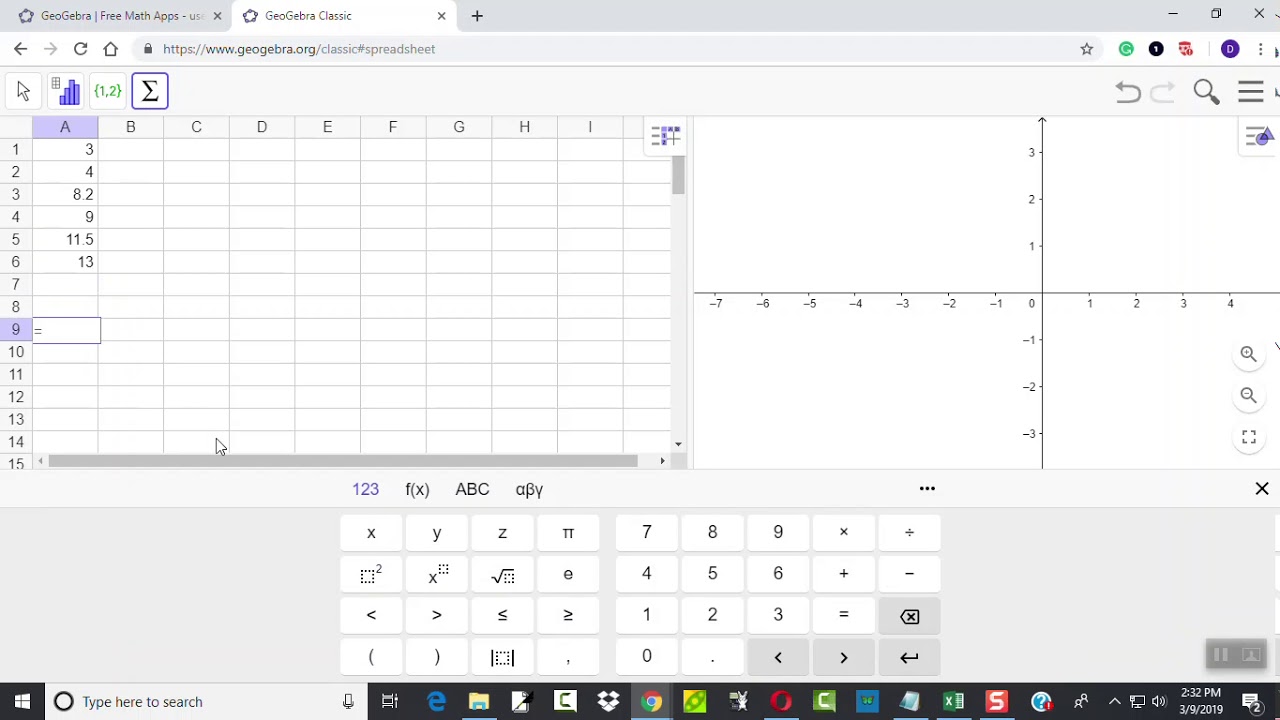 GeoGebra - Finding Median from Data