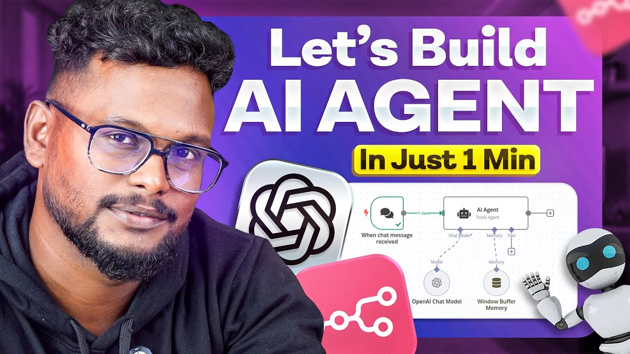 Build Your First AI Agent in 60 Seconds - n8n | AI AGENT SERIES- PART 1#n8n #aiagent #agenticai