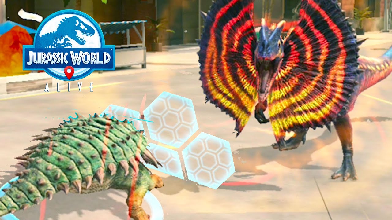 BUMPY LUCHA vs DILOFOSAURIO JEFE REFRENANTEM! Equipo dinosaurio mas divertido! Jurassic World Alive