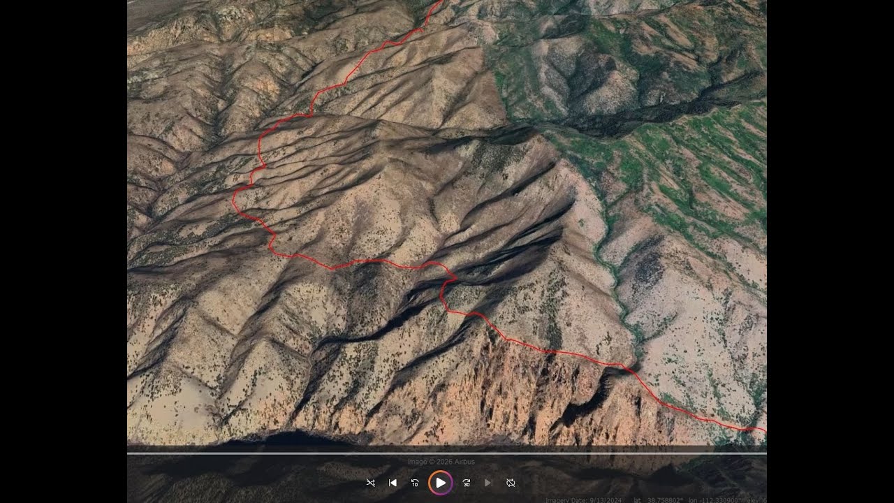 Google Earth flyover of Pavant and Canyon thrust faults, central Utah