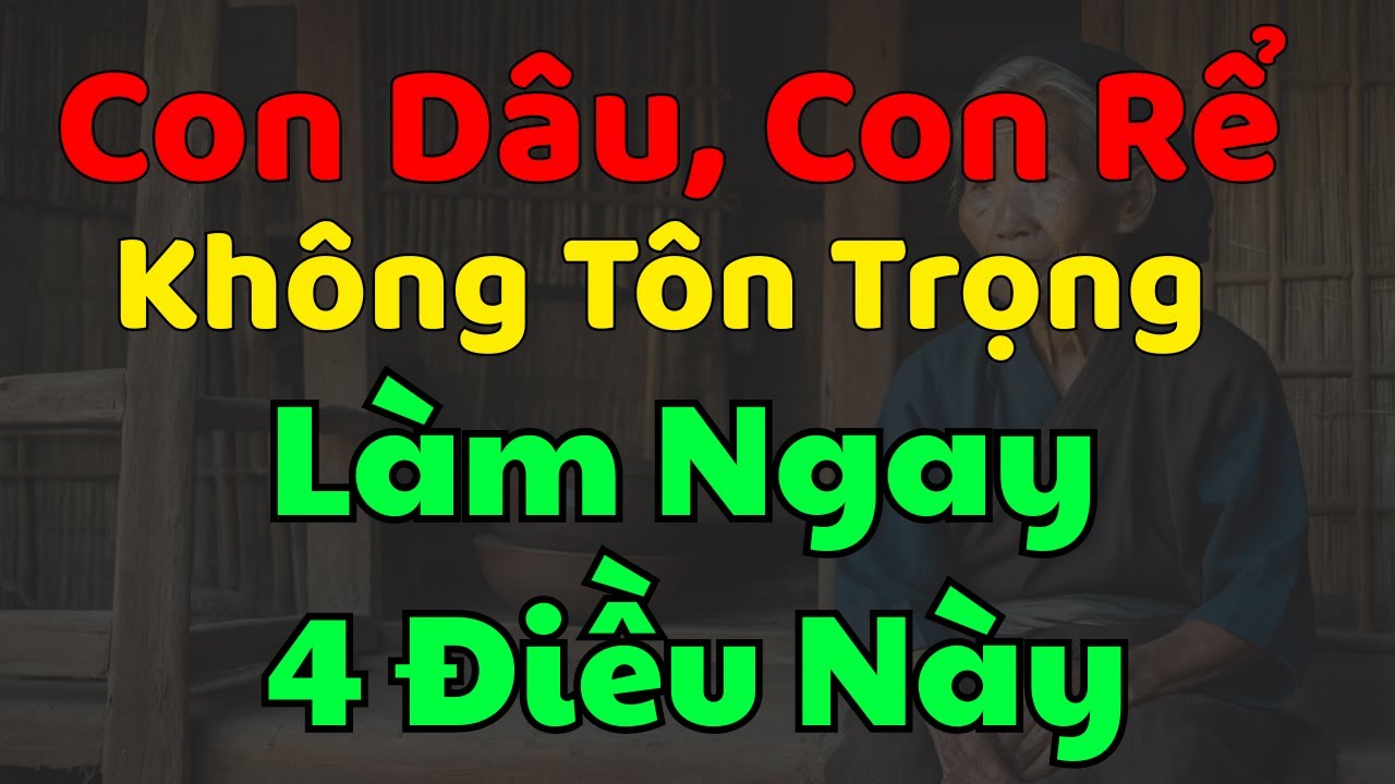 Khi Con Dâu Con Rể Không Tôn Trọng, Hãy Làm Ngay 4 Điều Này