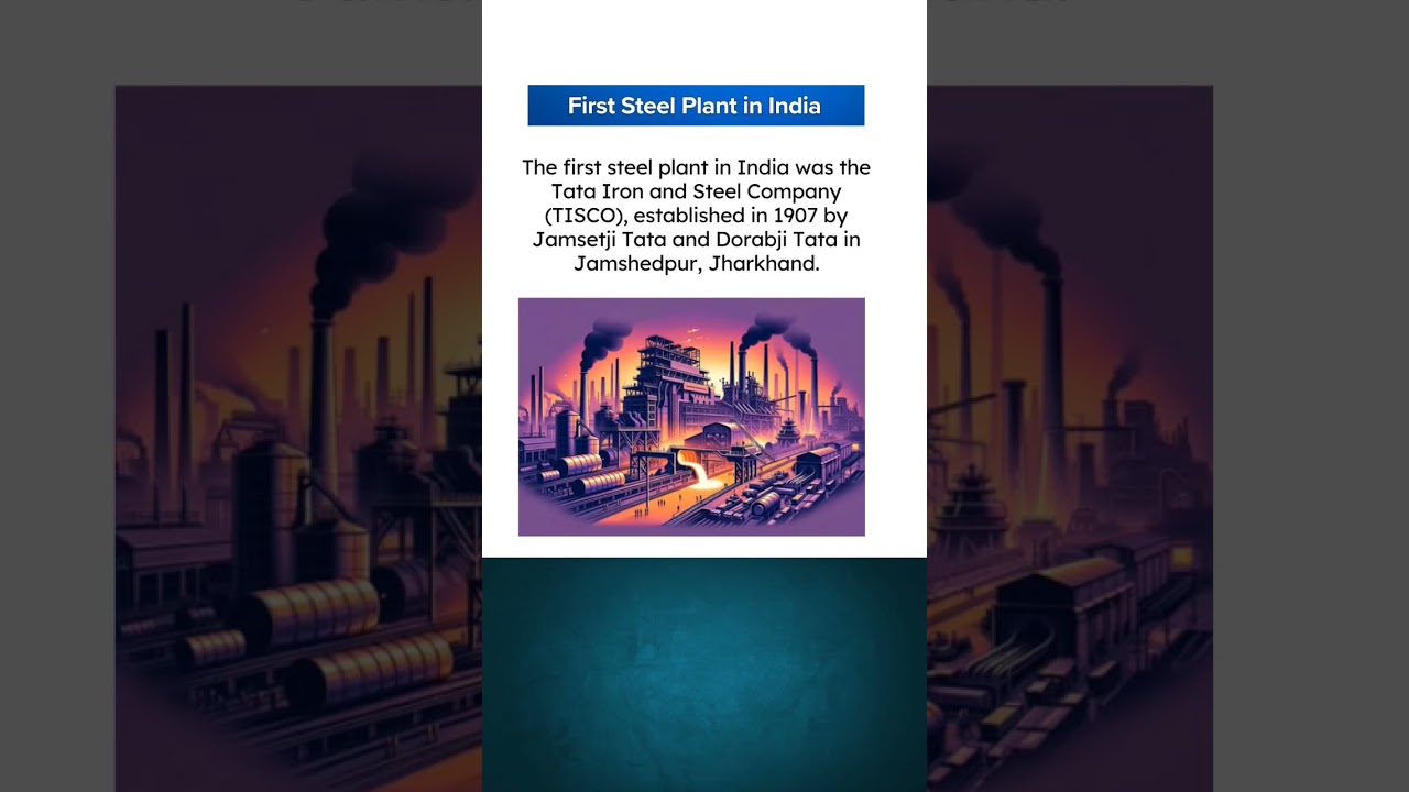 First Steel Plant in India #shorts #ytshortsindia #reels #tatasteel #ratantata