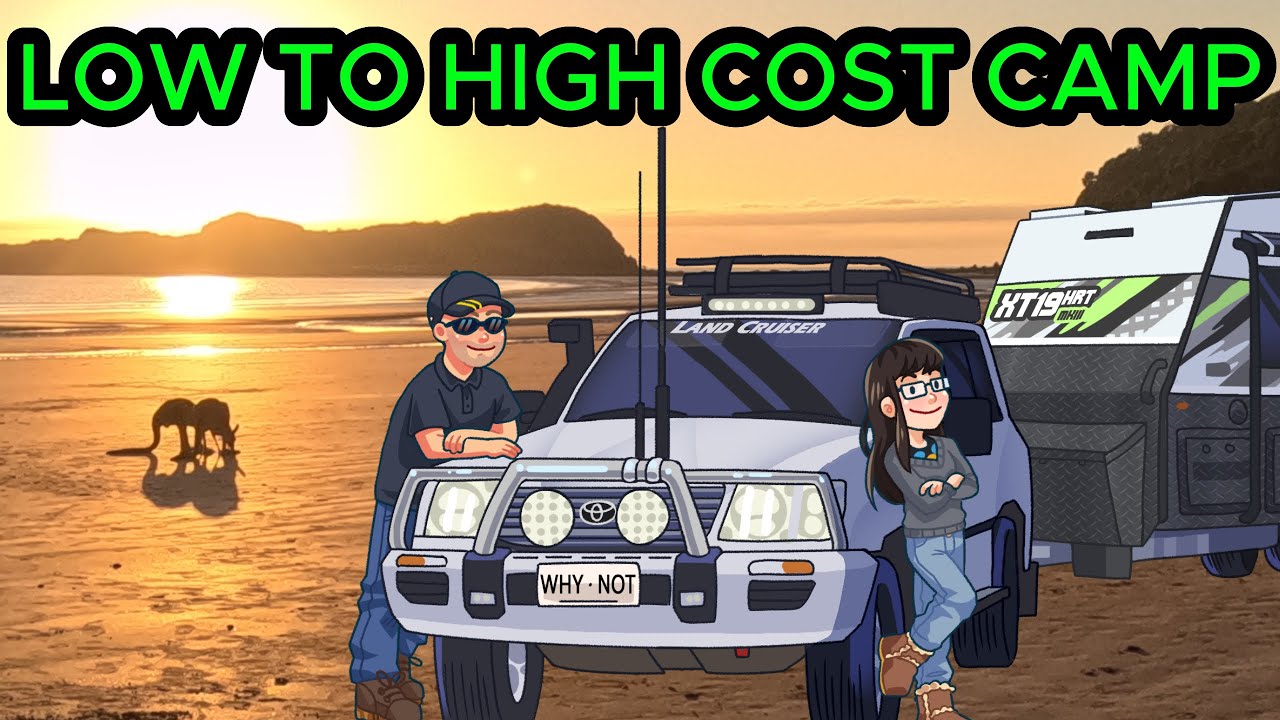 Low to High Cost Camping! Van Life Sunrises with Kangaroos & Our Caravan Setup at Airlie Beach