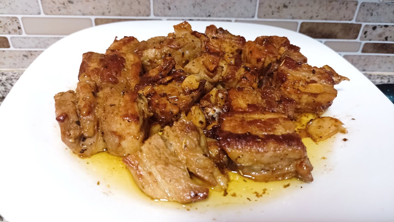 COSTILLAS DE CERDO AL AJILLO 🧄MUY TIERNAS  Y JUGOSAS 😋🤤👌