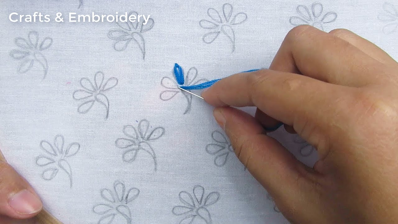 Hand Embroidery, Easy All Over Embroidery Tutorial for Dresses, All Over Design