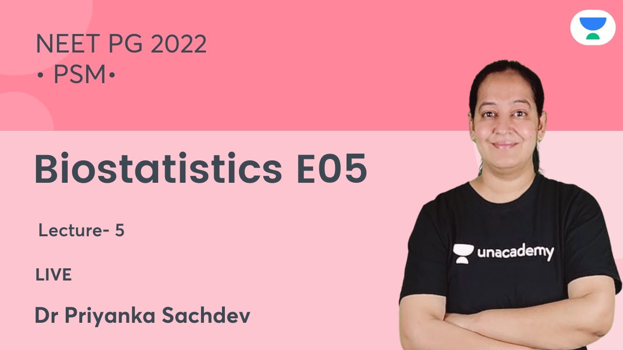 PSM- Biostatistics E05 | PSM | NEET PG 2022 | Let's crack NEET PG | Dr. Priyanka Sachdev