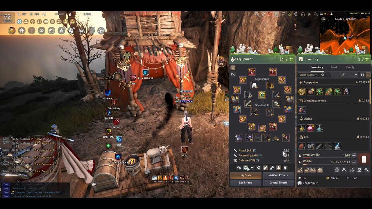 BDO | Altın Domuz Mağarası (Golden Pig Cave) | Succession Mystic | 362 Ap | 19:25+2:45  | (7600TL)