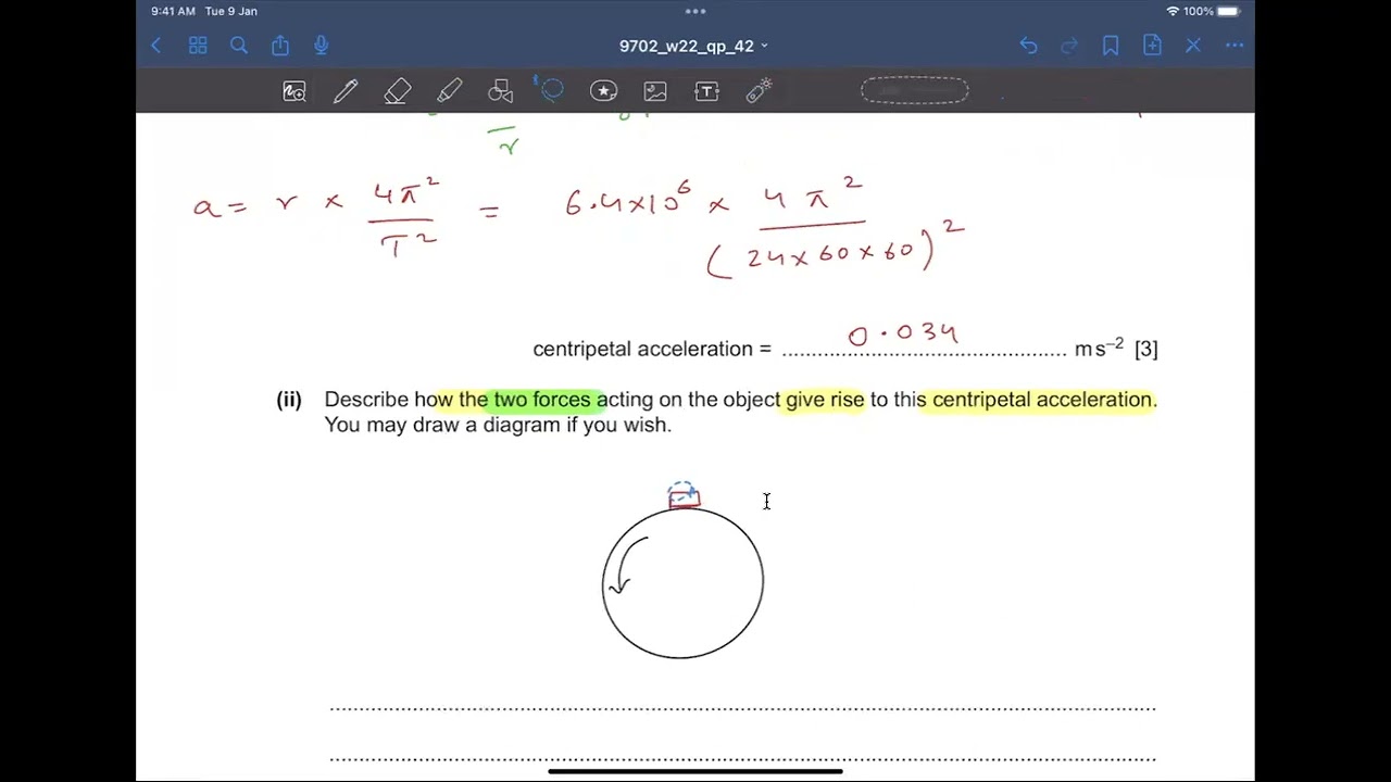 A level Physics 9702 Oct/Nov 2022 Paper 42 Past Paper Solution