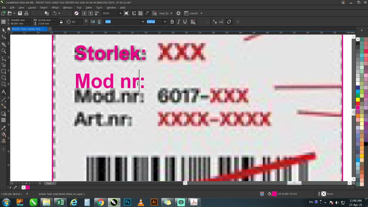 Creating Bulk Barcode Stickers with Microsoft Excel and CorelDraw - Part I