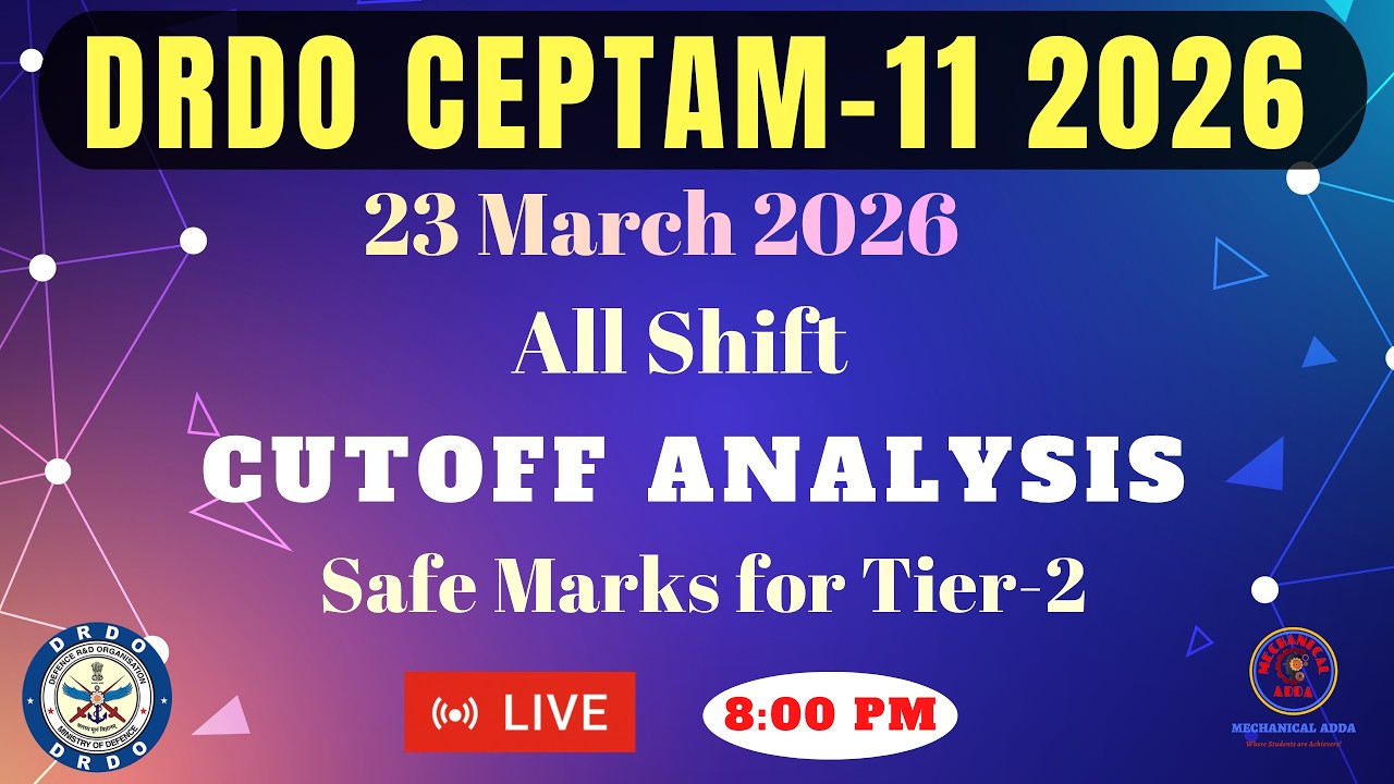 DRDO CEPTAM 11 TIER-1 CUTOFF ANALYSIS | DRDO 23.03.2026 All Shift Paper Analysis