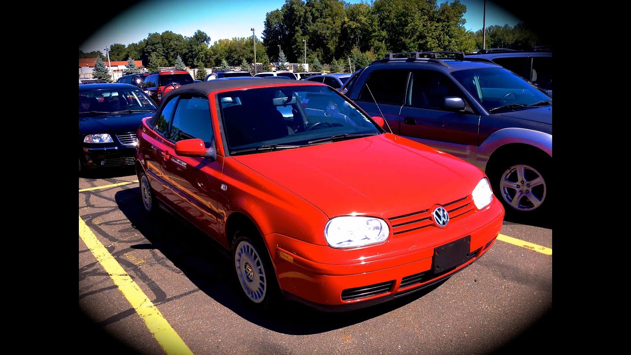 2002 Volkswagen Cabrio 2.0L Start Up, Quick Tour, & Rev With Exhaust - 92K