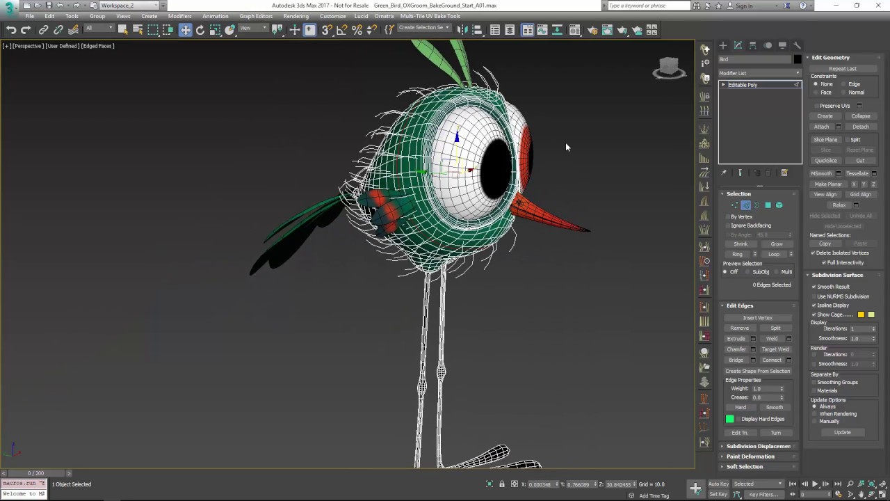 Ornatrix 3dsmax: Ground Strands Modifier