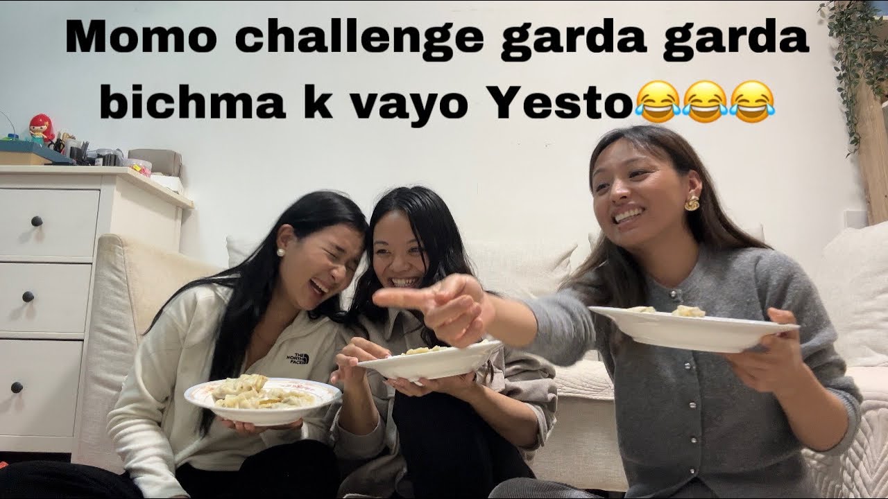 Making momo and Doing Momo challenge |TURNED OUT TO BE FUNNY 😂😂