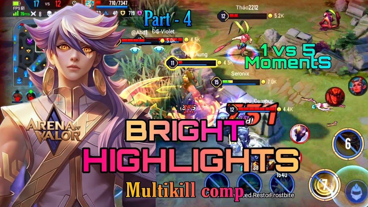Bright Highlights | Part -4 | Arena of Valor | Li&ecirc;nQu&acirc;n Mobile | RoV