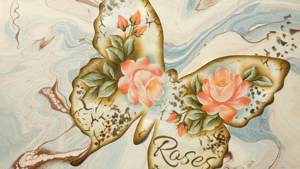 Cuadro Shabby Chic | Técnica Acrylic Pouring