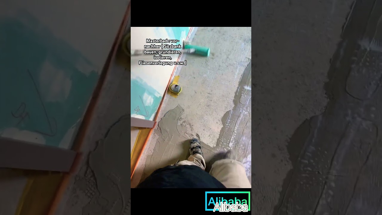 Masterbad : vor- nachher ( Sitzbank bauen, grundieren, isolieren, Fliesenverlegung u.s.w. ) 👍👍❤️