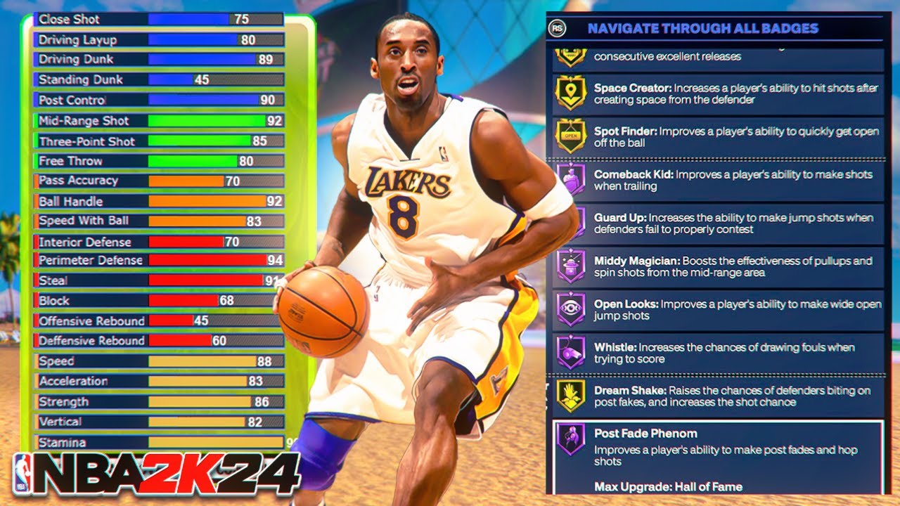 PRIME KOBE BRYANT BUILD - MOST FUN & OVERPOWERED BUILD on NBA 2K24!