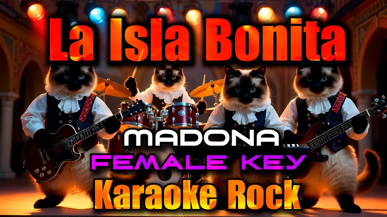 KARAOKE ROCK La Isla Bonita Female Key (Madonna) SiameseCat Karaoke Rock