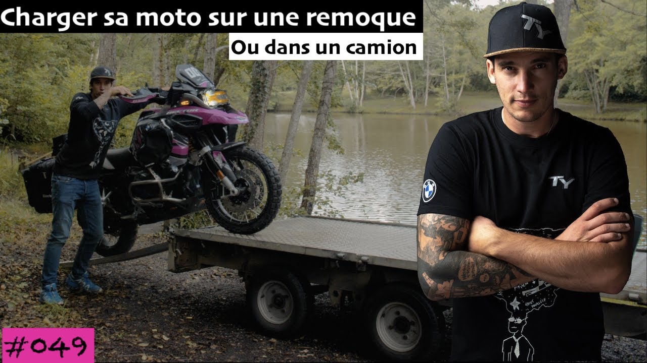 #049 Погрузка мотоцикла на прицеп или в грузовик 4K