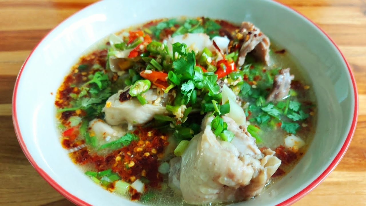 วิธีทำต้มแซ่บโครงไก่ แซ่บกับข้าวแกล้ม/ครัวกัณฐมณี channel