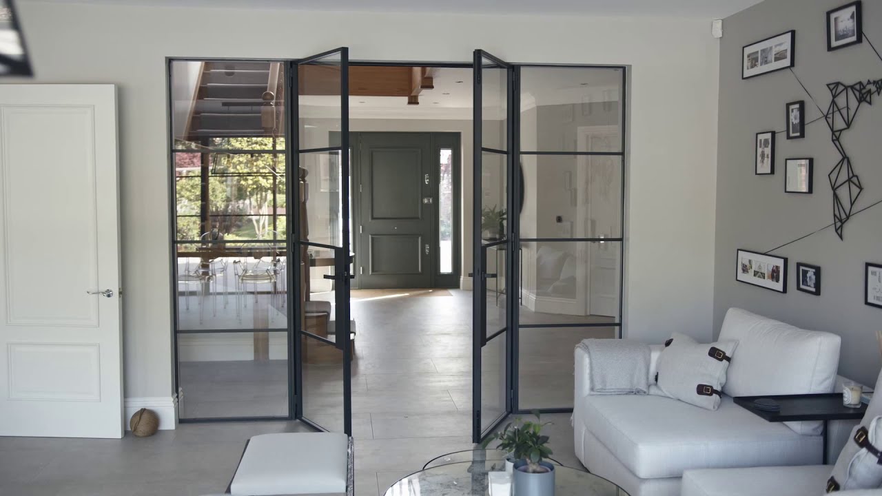 Internal Double French Doors - Black Steel Doors