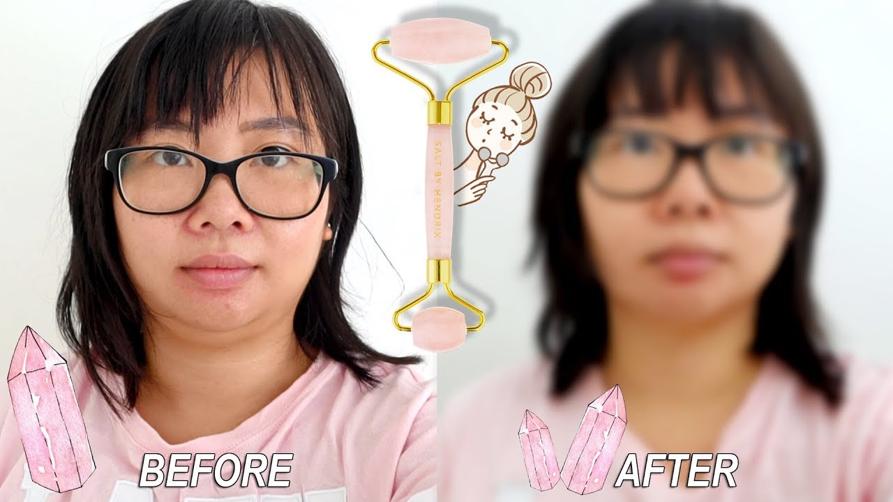 I used rose quartz face roller for 7 days for double chin & this happened