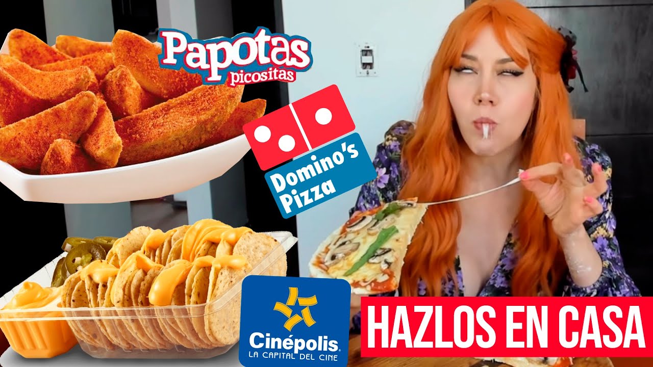 PIZZA DE SARTEN DE DOMINO´S ! NACHOS DE CINÉPOLIS! PROBANDO RECETAS DE PRODUCTOS FAMOSOS DE EL ABC