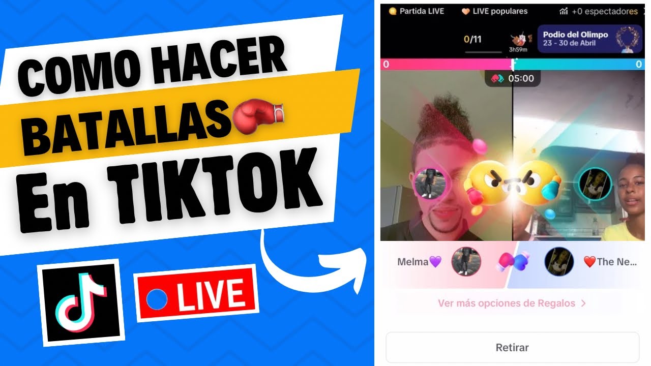 C&oacute;mo hacer una Batalla Live en #tiktok y Desconectarla
