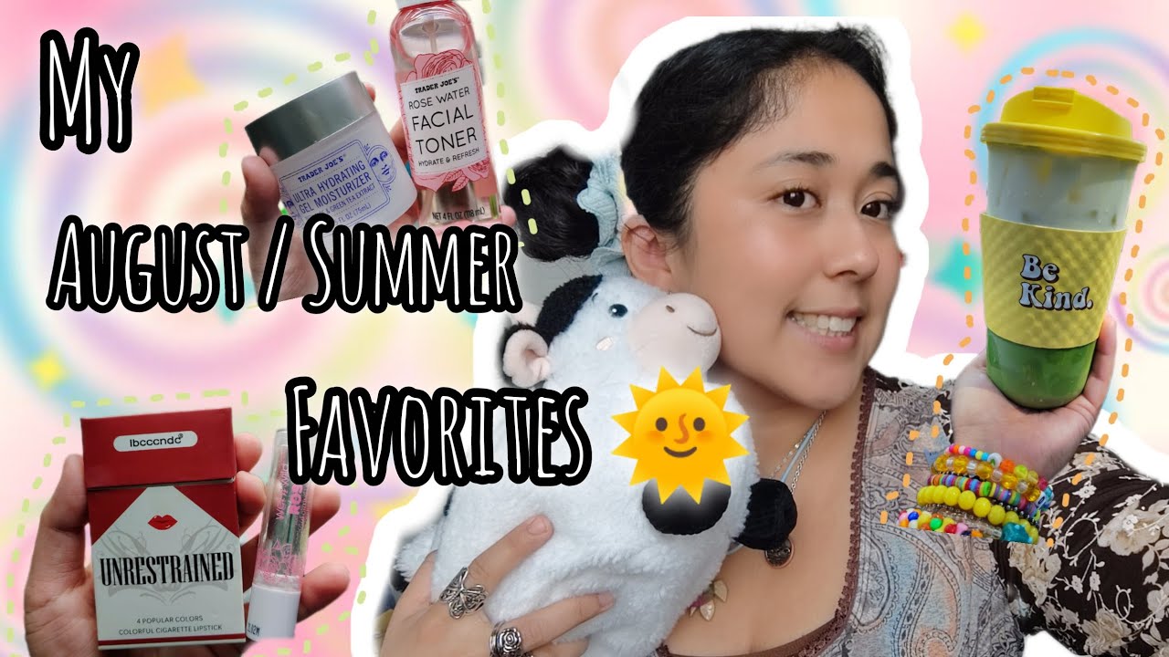 my August/summer favorites! 🌞🫧 fashion• media • skincare and trinkets 