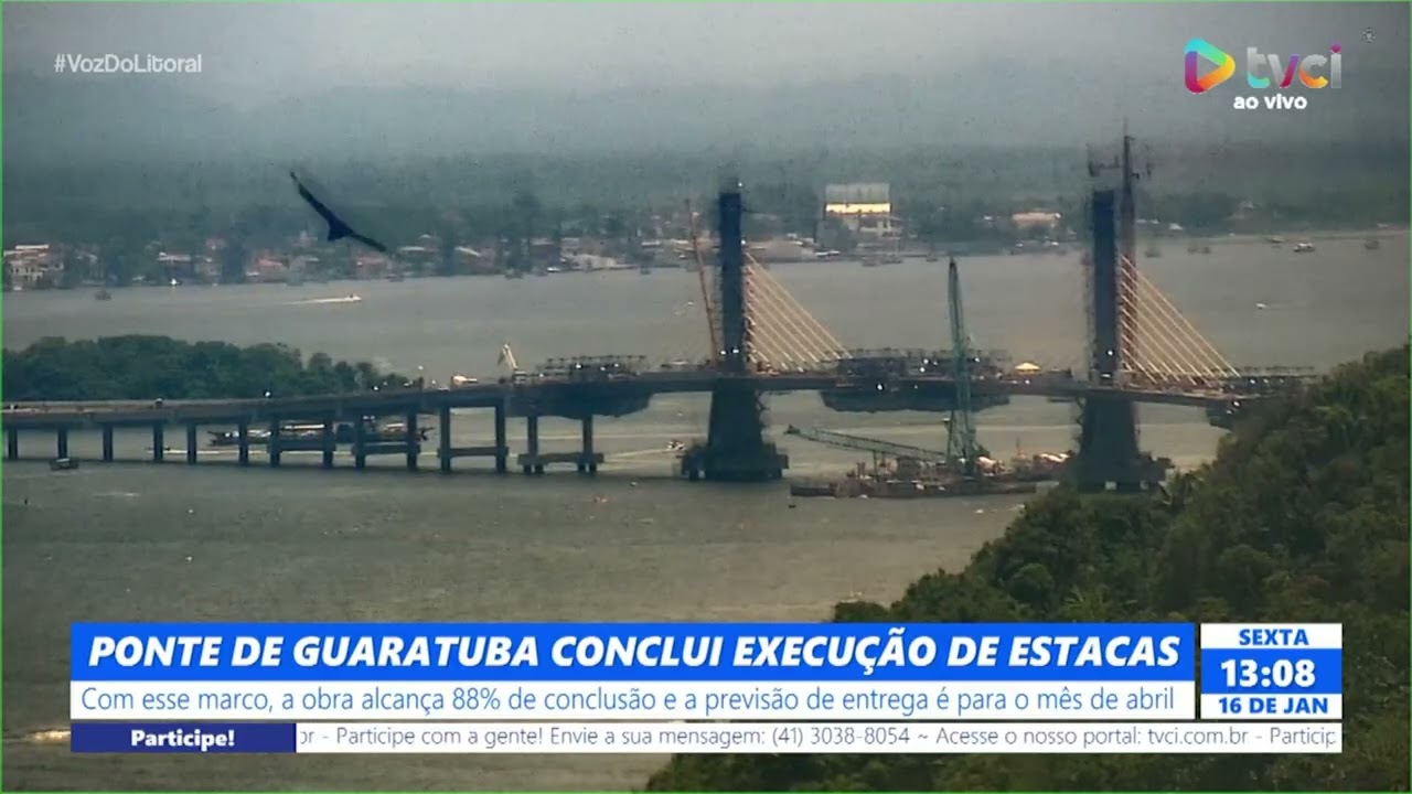PONTE DE GUARATUBA CONCLUI EXECUÇÃO DE ESTACAS