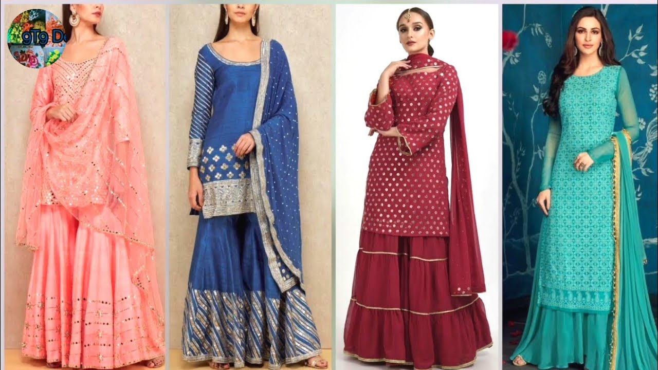 #2023 ka new Mastani dress | Sharara style dress | #sharara #gharara #shinymart | 9T9 Design