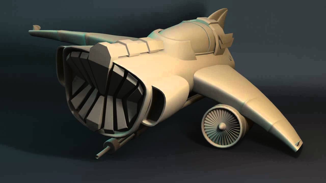 3d Airplane (studio lighting experiment)