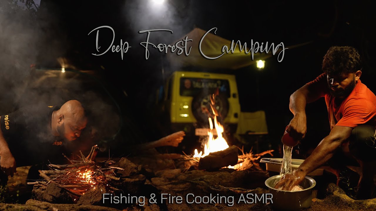 Camping Deep in the Jungle with Friends | Fishing, Cooking & Nature ASMR